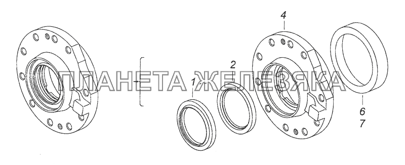 6520-2502050 Крышка подшипника КамАЗ-6520 (Euro-2, 3)